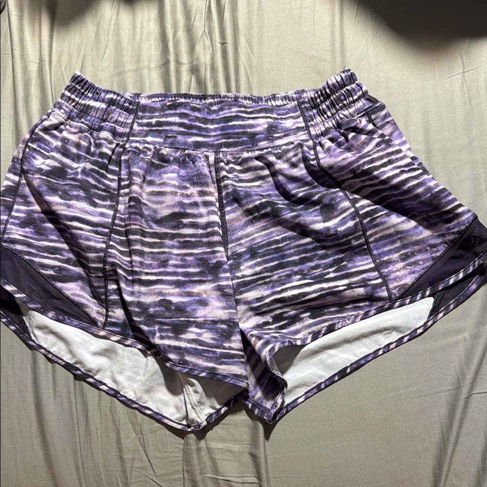 lululemon athletica Purple and Black Athletic Shorts